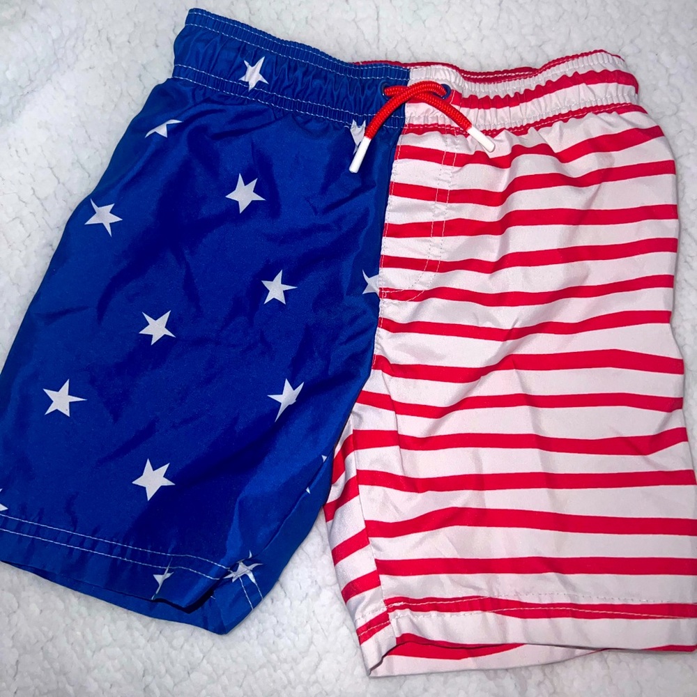 Boys patriotic swim trunks